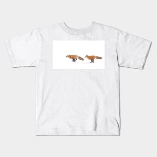 Running Foxes - Red Fox Kids T-Shirt